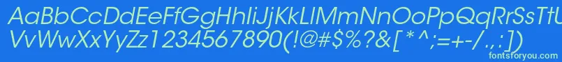 ItcavantgardestdBkobl Font – Green Fonts on Blue Background