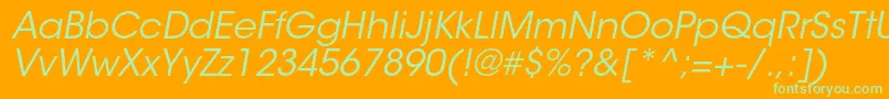 ItcavantgardestdBkobl Font – Green Fonts on Orange Background