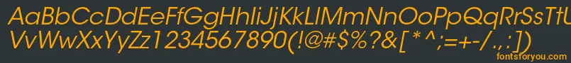 Шрифт ItcavantgardestdBkobl – оранжевые шрифты на чёрном фоне