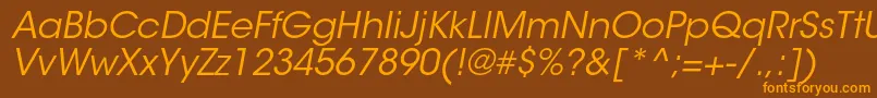 ItcavantgardestdBkobl Font – Orange Fonts on Brown Background