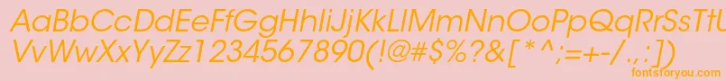 Police ItcavantgardestdBkobl – polices orange sur fond rose