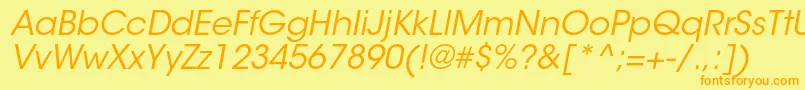 ItcavantgardestdBkobl Font – Orange Fonts on Yellow Background