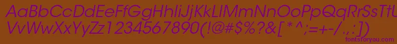 ItcavantgardestdBkobl Font – Purple Fonts on Brown Background