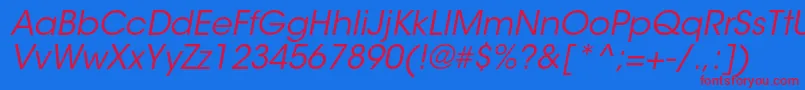 ItcavantgardestdBkobl Font – Red Fonts on Blue Background