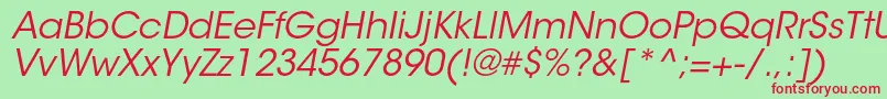 ItcavantgardestdBkobl Font – Red Fonts on Green Background