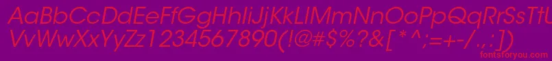 ItcavantgardestdBkobl Font – Red Fonts on Purple Background