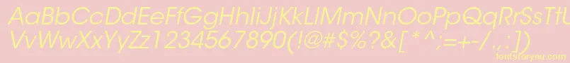 ItcavantgardestdBkobl Font – Yellow Fonts on Pink Background