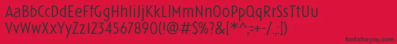 LinotypeSpitzLight Font – Black Fonts on Red Background