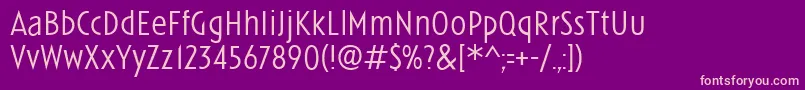 Шрифт LinotypeSpitzLight – розовые шрифты на фиолетовом фоне