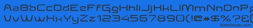 Шрифт Aunchantedexpandedbold – чёрные шрифты на синем фоне