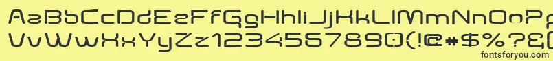 Police Aunchantedexpandedbold – polices noires sur fond jaune