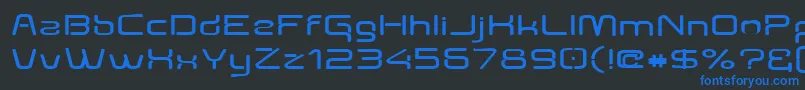 Aunchantedexpandedbold Font – Blue Fonts on Black Background