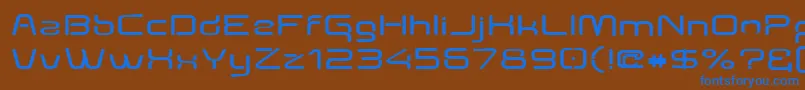 Шрифт Aunchantedexpandedbold – синие шрифты на коричневом фоне