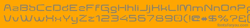 Aunchantedexpandedbold Font – Gray Fonts on Orange Background