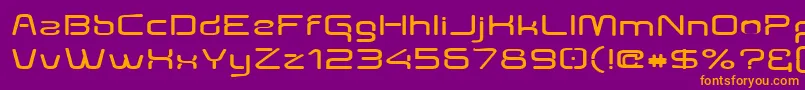 Aunchantedexpandedbold Font – Orange Fonts on Purple Background