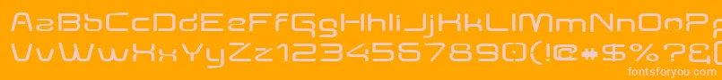 Fonte Aunchantedexpandedbold – fontes rosa em um fundo laranja