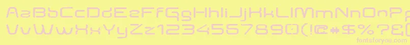Aunchantedexpandedbold Font – Pink Fonts on Yellow Background