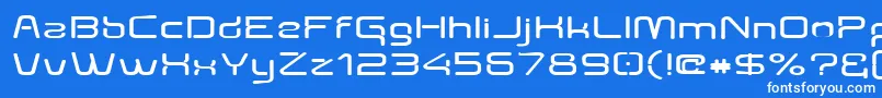 フォントAunchantedexpandedbold – 青い背景に白い文字