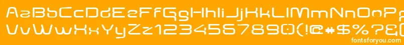 Police Aunchantedexpandedbold – polices blanches sur fond orange