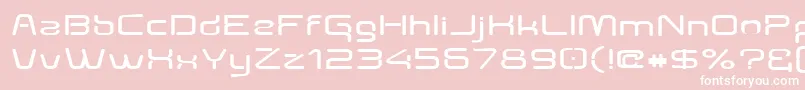 フォントAunchantedexpandedbold – ピンクの背景に白い文字