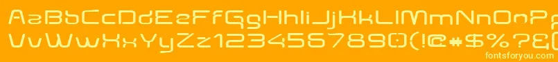 Aunchantedexpandedbold Font – Yellow Fonts on Orange Background