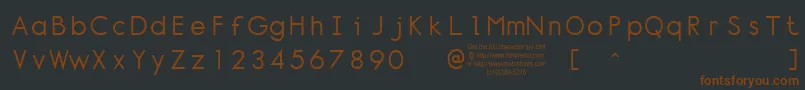 Czcionka NormafixedTryout – brązowe czcionki na czarnym tle