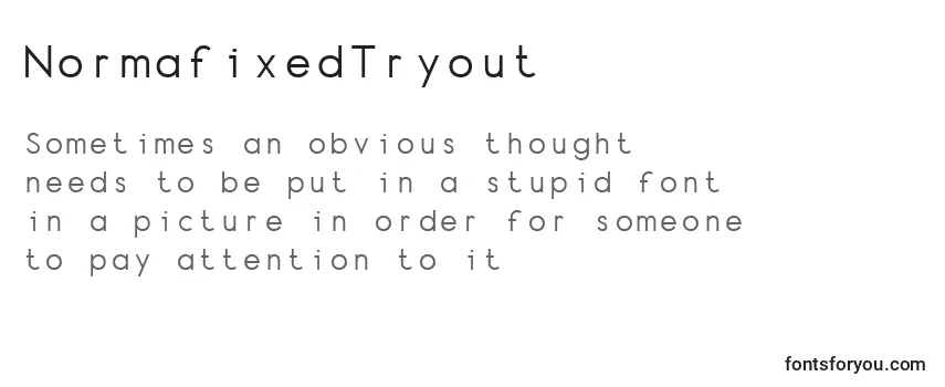 NormafixedTryout Font
