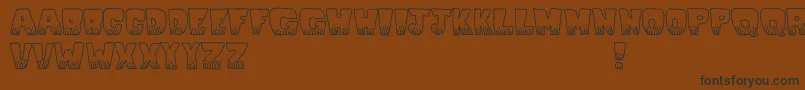 Kablooie Font – Black Fonts on Brown Background