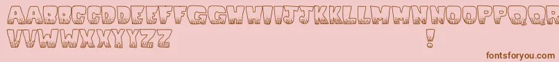 Kablooie Font – Brown Fonts on Pink Background