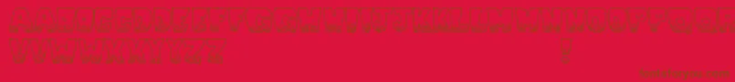 Kablooie Font – Brown Fonts on Red Background