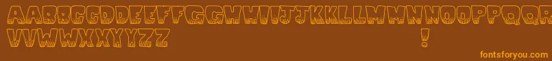 Kablooie Font – Orange Fonts on Brown Background