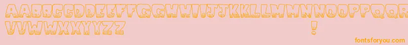 Kablooie Font – Orange Fonts on Pink Background