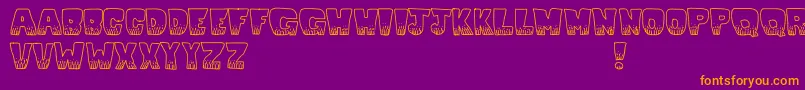 fuente Kablooie – Fuentes Naranjas Sobre Fondo Morado