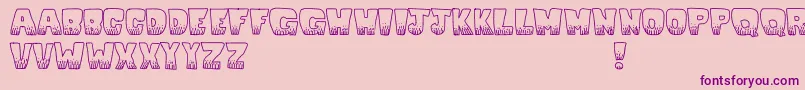 Kablooie Font – Purple Fonts on Pink Background