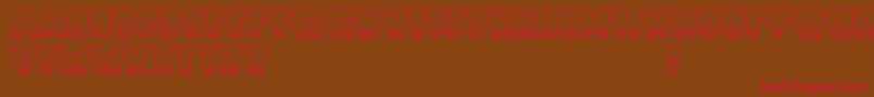 Kablooie Font – Red Fonts on Brown Background
