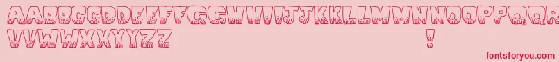 Kablooie Font – Red Fonts on Pink Background