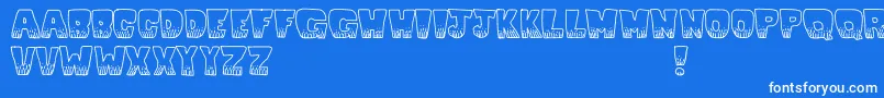 Шрифт Kablooie – белые шрифты на синем фоне