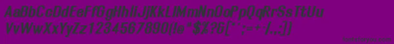 フォントRolloutBoldOblique – 紫の背景に黒い文字