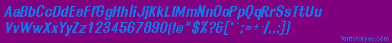 RolloutBoldOblique Font – Blue Fonts on Purple Background
