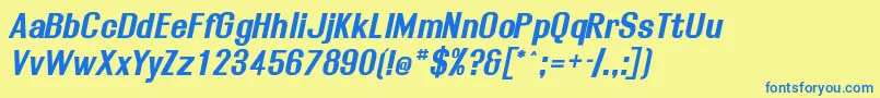 Подробнее о шрифте RolloutBoldOblique Шрифт RolloutBoldOblique – синие шрифты на жёлтом фоне
