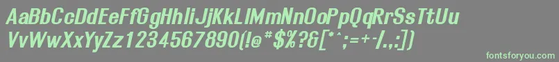 RolloutBoldOblique Font – Green Fonts on Gray Background