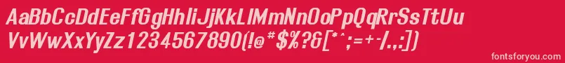 Police RolloutBoldOblique – polices roses sur fond rouge
