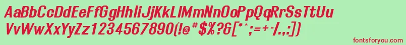 RolloutBoldOblique Font – Red Fonts on Green Background