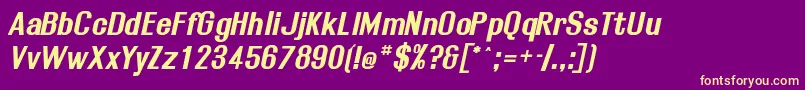 fuente RolloutBoldOblique – Fuentes Amarillas Sobre Fondo Morado