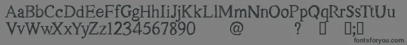 フォントCfoakislandpersonelRegular – 黒い文字の灰色の背景