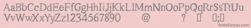 CfoakislandpersonelRegular Font – Gray Fonts on Pink Background