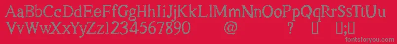 CfoakislandpersonelRegular Font – Gray Fonts on Red Background