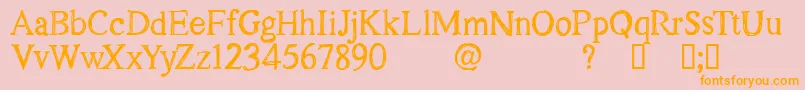 CfoakislandpersonelRegular Font – Orange Fonts on Pink Background