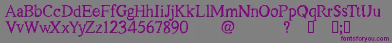 CfoakislandpersonelRegular Font – Purple Fonts on Gray Background