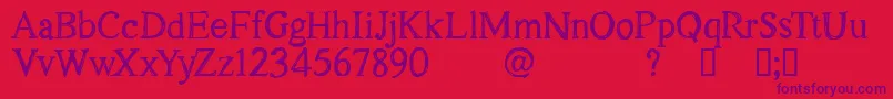 CfoakislandpersonelRegular Font – Purple Fonts on Red Background